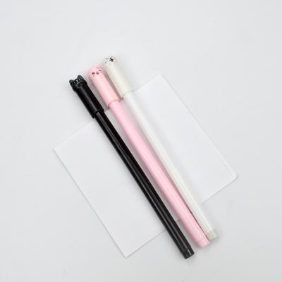 China Cheap custom black cute kawaii cartoon logo normal personalized school plastic gel pen for sale