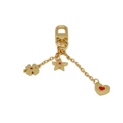 China Small Chic Gold Chain Metal Key Chains Zinc Alloy Cute Custom Accessories Nickel Free for sale