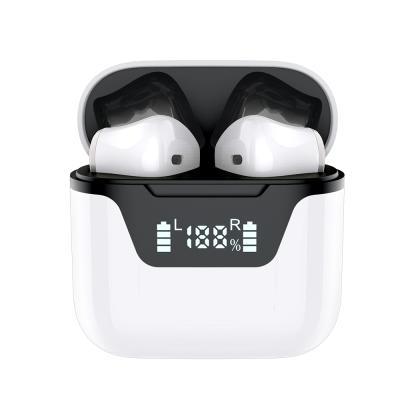 China With Battery Display Black/White Digital J101 Wireless TWS Headphones With LED Digital Battery for sale