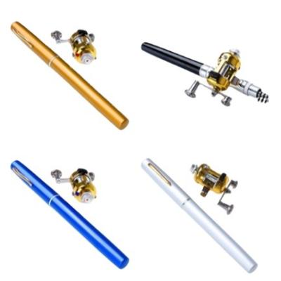 China Small Pen Shaped Telescope Pocket Mini Portable Fishing Rods Durable 1m With Spinning Reel Wheel Set for sale