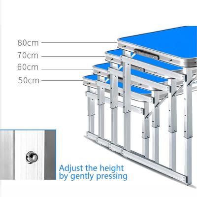 China Modern High End Aluminum BBQ Folding Camping Table With 2/4 Chairs Picnic Portable Table Stools for sale