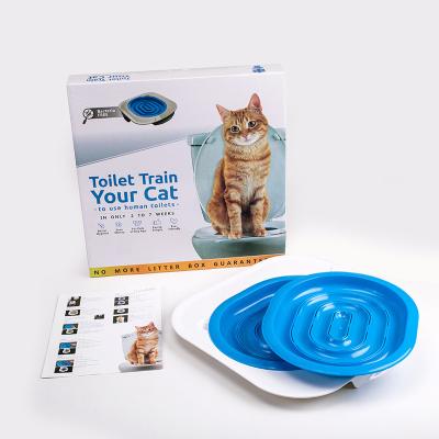 China Wholesale Hot Sale Viable Pet Training Supplies Kit Cat Toilet Trainer Plastic Litter Trays Puppy Cat Use Toilet for sale