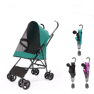 China Viable Wholesales Popular Outdoor Folding 4 Wheel Cart Dog Stroller Dog Cart for sale