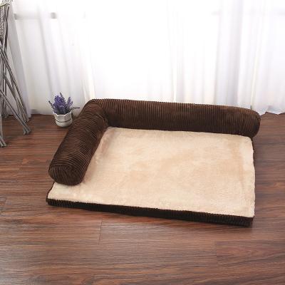 China Wholesale Sustainable Removable And Washable One-Piece Single Spine Pet Protection Easy To Clean Pet Sofa Pet Dog Bed for sale