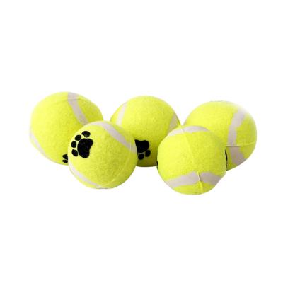 China Viable Tennis Bite Training Model Foot Dog Model 6.3CM Amazon Explosion Rubber Pet Toy Ball for sale