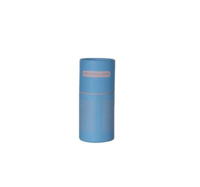 China Good Quality Biodegradable Blue Various Storage Round Kraft Paper Cosmetic Container Tube for sale