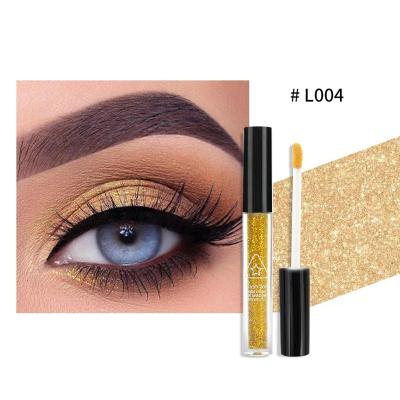 China Low Moq Waterproof Shiny Holographic Shimmer Glowing Liquid Eyeshadow Long Wearing Makeup Vegan Shimmer Dye Top Liquid Eyeshadow for sale