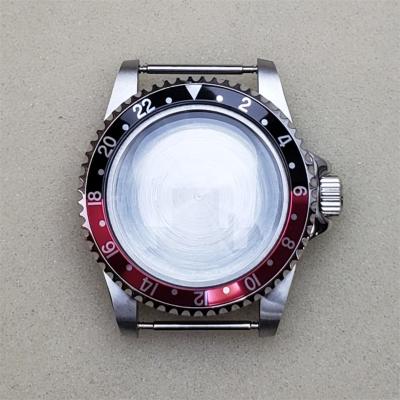 China Retro Watch Accessories Watch Case Silver Steel Acrylic Aluminum Bezel 39.5mm Suitable NH35 and NH36 Japanese N5 1297-5 Movements for sale