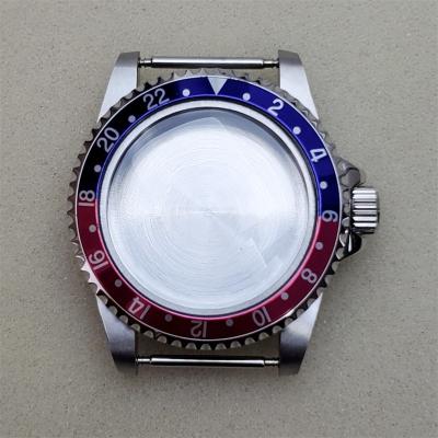 China Retro 316L Watch Case Silver Steel Acrylic Aluminum Bezel 39.5mm Suitable for Japanese NH35 and NH36 Movements N2 1297-7 for sale