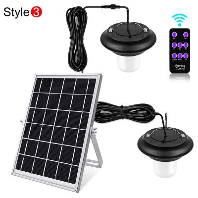 China Amazon New Shell White Light Garden Remote Control Residential Hot Selling Solar Waterproof Pendant Light High Quality Black for sale