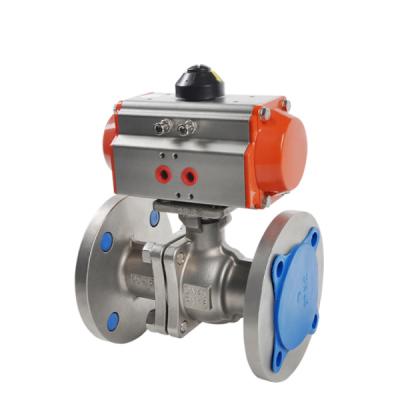 China COVNA General Air Actuated Valves DN40/50/65/80/100/125 Automated Stainless Steel Flange Ball Valve With Pneumatic Actuator for sale