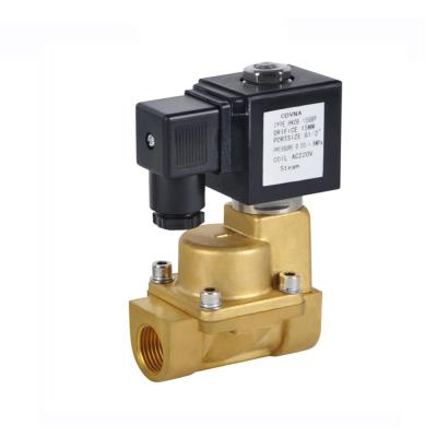 China General 2/2 12V 24V Pilot Brass NC Piston OR High Pressure High Temperature Steam Valve With Solenoid Coil for sale