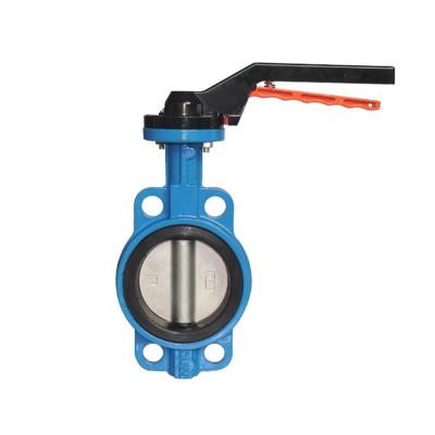 China General Handle Dn50 Dn65 Dn80 Dn100 Dn125 Dn150 Wafer Type Butterfly Valve From Cast Iron Water Butterfly Valve Supplier for sale