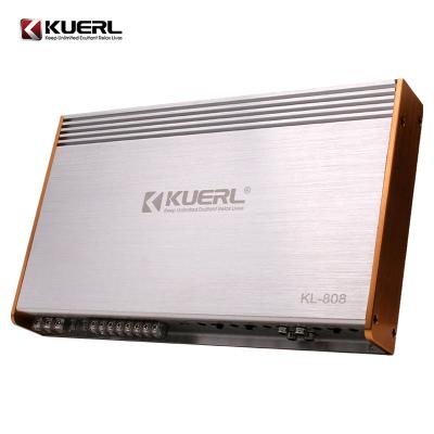 China Wholesale 4 Channel Aluminum Car Amplifiers 12V Amp Full Range Music Car Factory Kuer Audio Amplifier KL-808 for sale