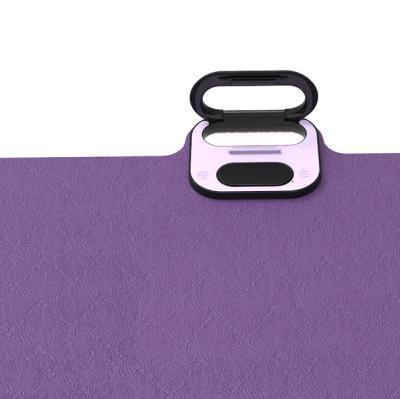 China Wholesale Waterproof Fitness Mat Anti Slip High Density Eco-Friendly Yoga Band Backrest Music Smart Yoga Mat With Cell Phone Holder for sale