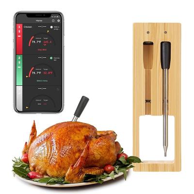 China NEW CE FCC ROHS 275ft 70m Long Range Easy Operation Outdoor Digital Food Wifi Smart Wireless Meat Thermometer for Oven, Grill, Kitchen, BBQ for sale