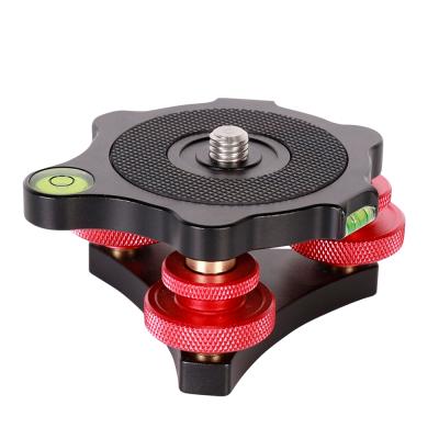 China High Qulity Lightweight Kaliou Tri Wheel Precision Spirit Level Dish Camera Head Tripod Leveling Base for sale