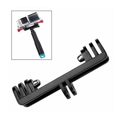 China ABS Kaliou Gopros Dual Bracket Bridge Connector Mount Main Adapter with Screw for GoPros 7 6 5 4 3 2 1 Action Camera and LED Light for sale