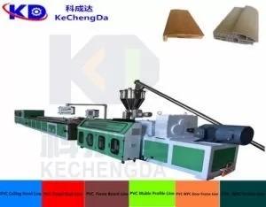 China 180To 260KG/H PVC PE WPC Profile Extruder Machine Door Frame Extrusion Double Screw for sale