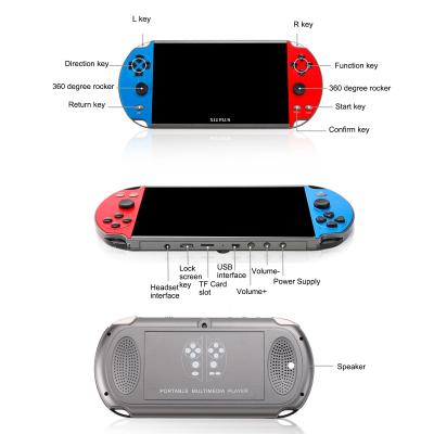 China Game Playing X12 Plus 7 Inch Video Game Console Built-in 1000 Games 16GB Double Joystick Game Handheld Game Controller Spupport AV Output TF Card for sale