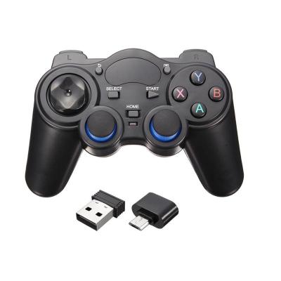 China VIBRATION MOTOR 2.4G Gaming Wireless Gamepad Joystick Controller for PS3 Android TV Box Analog Sticks with OTG Adapters USB d40 Receivers for sale