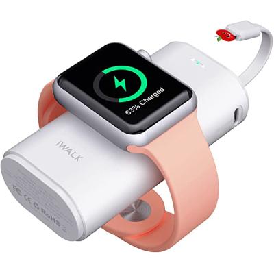 China Fast Charging Support IWALK 9000mAh with Built in Cable IOS Watch and Phone Charger Power Bank for sale