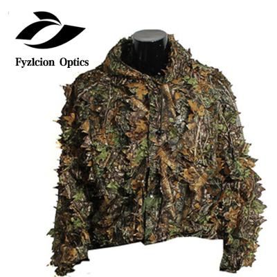 China Polyester Ghillie Suit Woodland Camouflage Camouflage Clothing 3D Jungle Hunting for sale