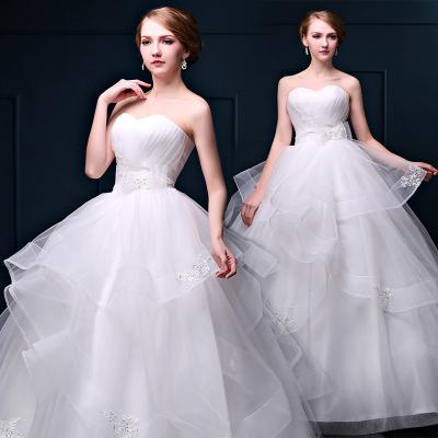 China Spring New Arrival Bride Wedding Dress Bra Dress Princess Sequined Wedding Dress for sale