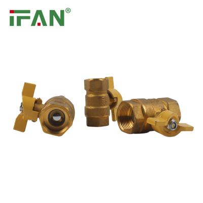 China IFAN Ball Valve Supplier General High Quality Pex Pipe Household System Safety Gas Control Valve Brass Ball Valve for sale