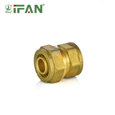 China Joiner Pipe Lines IFAN OEM/ODM Pex Pipe Fittings Brass Compression Brass Fitting For Natural Gas Floor Heating for sale