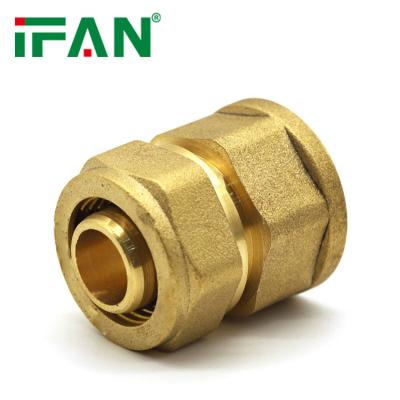 China IFAN China Wholesale Pex Compression Pipe Joining Lines Brass Fitting High Quality Brass Pex Fitting Fittings Socket for sale