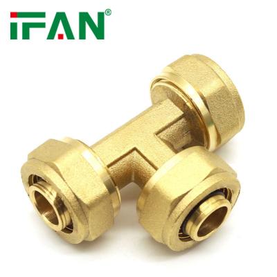 China Joining Lines IFAN OEM Free Sample Natural Gas Supply PEX Pipe Joint Lines Brass Pex Fittings Tee Pex Compression Fittings for sale