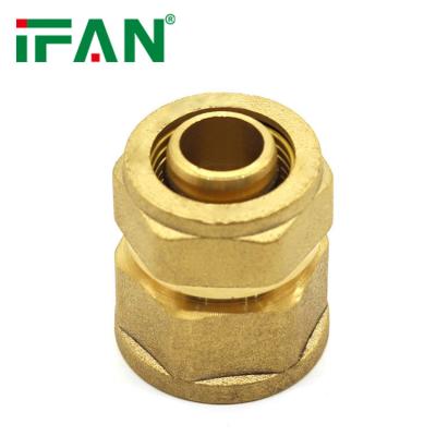 China Joining Pipe Lines Professional Manufacturer IFAN Lower Price Brass Compression Gas Hose Fittings Fitting Plug Pex Brass Compression Fitting for sale