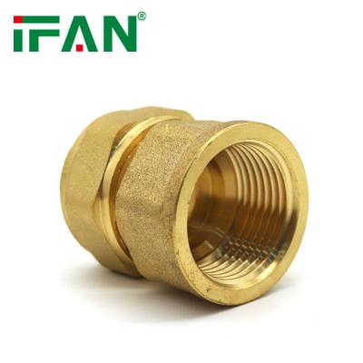 China Factory Supply 16-32mm Socket Female Pex Tubing Pipe Joint Lines Gas Compression Fitting Brass Fitting for sale