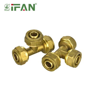 China Joining Pipe Lines IFAN Advance Plumbing Suppliers Supply Brass Fittings Compression Pex Fittings For Gas Pipe for sale