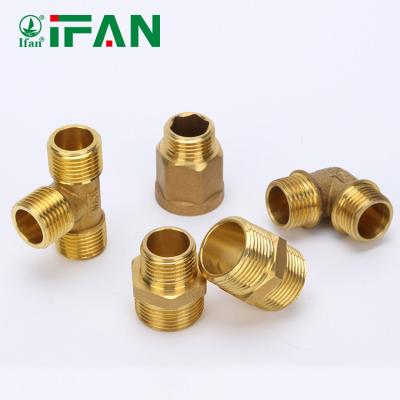 China Joiner Pipe Lines Ifan Lead Free Male Brass Water Pipe Fit 1/2