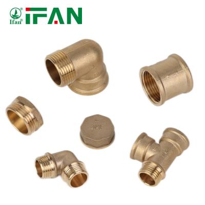 China Joining Pipe Lines IFAN Factory Price Manual Tubing Threaded Brass Fitting Brass Plug 3/8