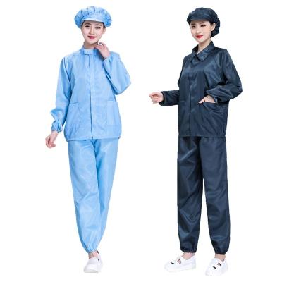 China All Kinds Of Workshop Factory Direct Sale Stripe Polyester Work Wear Pants Clean Comfortable ESD Cleanroom Dustproof Suit for sale