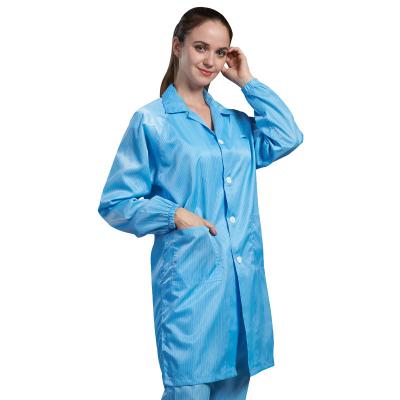 China All Kinds Of Good Quality Clean Anti-static Clothing Workshop Esd Dustproof Lab Coats Unisex Cleanroom Suit For Industrial for sale