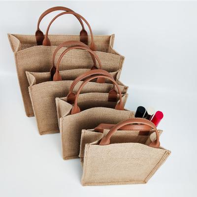 China Factory Price Handled Cheap Wholesale Reusable Shopping Bags Used Small Jute Bag Fast Delivery for sale