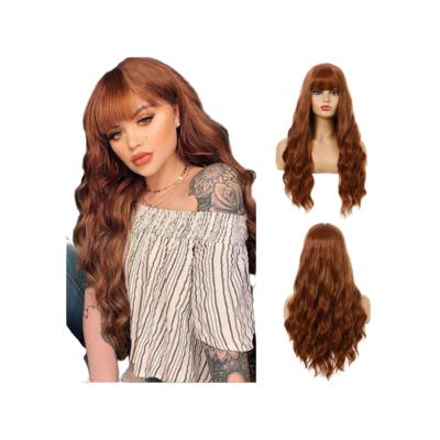 China Soft Colored Water Wave Natural Curl With 24 Inch Synthetic Hair Wigs Long Curly European Curly Hair Wigs for sale