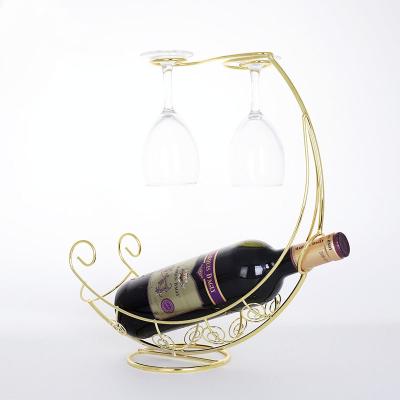 China Sustainable Custom High End Portable Metal Wine Rack for sale