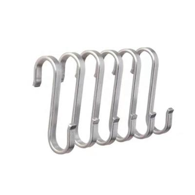 China 2021 Modern Wholesale Small Iron Chrome Bathroom Silver S Shaped Hook for sale