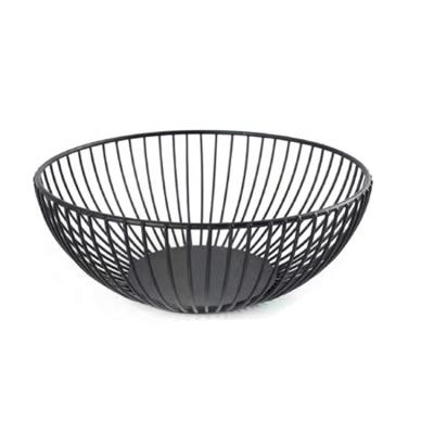 China Designer Custom Round Iron Metal Viable Wire Mesh Fruit Storage Basket Bowl for sale