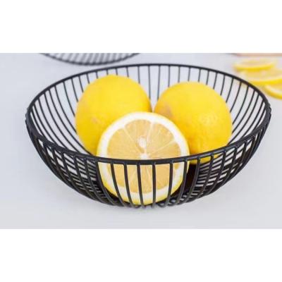 China Sustainable Hot New Products Round Metal Storage Basket For Fruit for sale