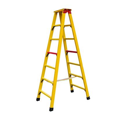 Chine Telescopic Ladder Contemporary FRP Insulated Fiberglass Insulated Ladder 4step 5step 1.5M 2M Double Use Herringbone Ladder à vendre