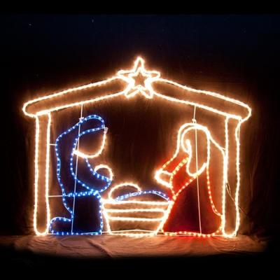 China Indoor/Outdoor Festival Decoration The Birth of Jesus Nativity Scene Large LED Outdoor Decoration for sale