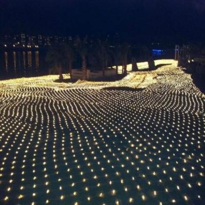 China Outdoor Energy Effiency Festival Led Warm White Fairy String Mesh Net Lights For Christmas Wedding Decoration for sale