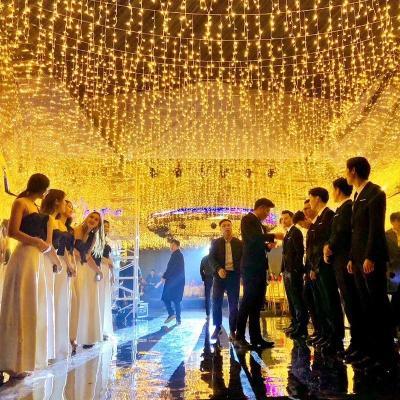 China Customized for Size/Color/Function Christmas LED Garland Curtain Icicle String Lights 6m Outdoor Party Yard Decoration for sale