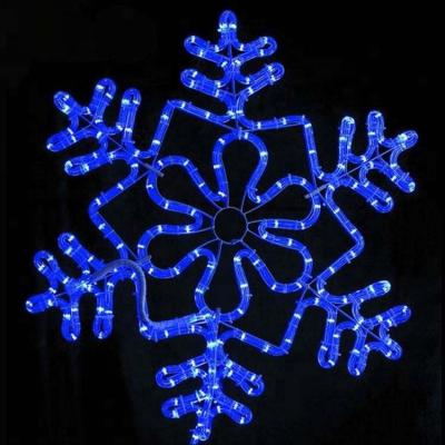 China Outdoor Waterproof IP65 LED Christmas Snowflake Pattern /Hotel/Building Garden/Landscape/Theme Park Lights 2D Rope Patterns For Commercial Store Mall Display for sale